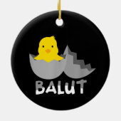 Grappige Filipijnse Balut Keramisch Ornament (Achterkant)