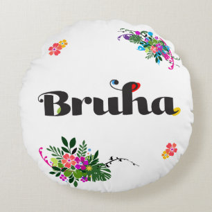 Grappige Filipijnse Bruha Boho Ronde Kussen Wijn