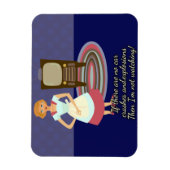 Grappige film Liefdevolle huisvrouw Retro Art Fun Magneet (Verticaal)