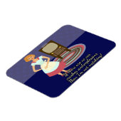 Grappige film Liefdevolle huisvrouw Retro Art Fun Magneet (Linkerzijde)