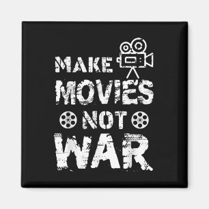 Grappige filmregisseur die citaat maakt films make magneet
