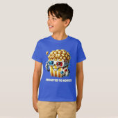 Grappige filmverslaafde popcorn t-shirt (Voorkant volledig)