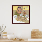 Grappige Filosofie Deep Dish Pizza Poster (Keuken)