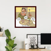 Grappige Filosofie Deep Dish Pizza Poster (Thuiskantoor)