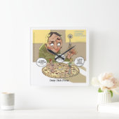 Grappige Filosofie Deep Dish Pizza Wandklok (Huis)