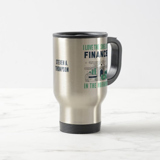 Grappige Finance Reisbeker (Voorkant rechts)
