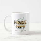 Grappige Finance Squad Gepersonaliseerd Koffiemok (Links)