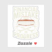Grappige financiële fout in uitvoering auto tuning sticker (Vel)