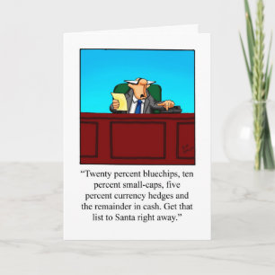 Grappige financiële humor kerstkaart feestdagen kaart