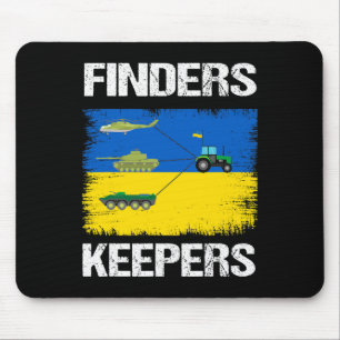 Grappige Finders Keepers Boer Tractor Tank Steun Muismat