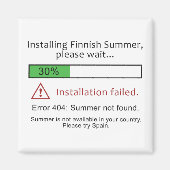 Grappige Finse Zomermagneet Magneet (Voorkant)