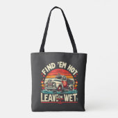 Grappige  Firetruck Sunset Graphic Tote Bag (Achterkant)