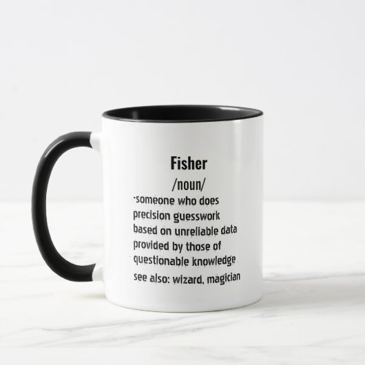 Grappige Fisher Definition geschenken voor mannen Mok (Links)