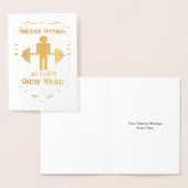 Grappige Fitmas Folie kerst Kaart (Display)