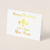 Grappige Fitmas Folie Kerstkaart Kaarten (Voorkant)