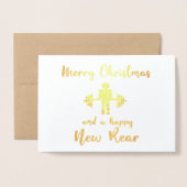 Grappige Fitmas Folie Kerstkaart Kaarten (Voorkant met envelop)