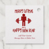 Grappige Fitness Fitmas Kerst Trainer Vakantie Bedankjes Labels (Achterkant)