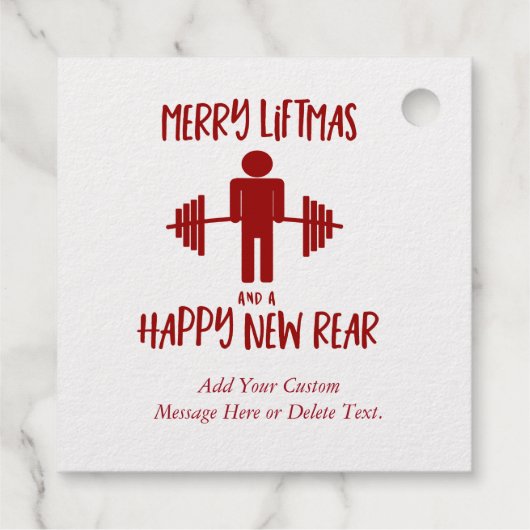Grappige Fitness Fitmas Kerst Trainer Vakantie Bedankjes Labels (Achterkant)