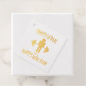 Grappige Fitness Fitmas Kerst Trainer Vakantie Bedankjes Labels (Met doos)