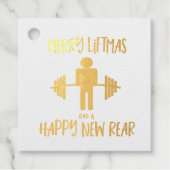Grappige Fitness Fitmas Kerst Trainer Vakantie Bedankjes Labels (Voorkant)