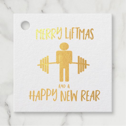 Grappige Fitness Fitmas Kerst Trainer Vakantie Bedankjes Labels (Voorkant)