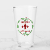 Grappige Fitness Fitmas Kerst Trainer Vakantie Glas (Voorkant)