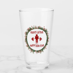 Grappige Fitness Fitmas Kerst Trainer Vakantie Glas