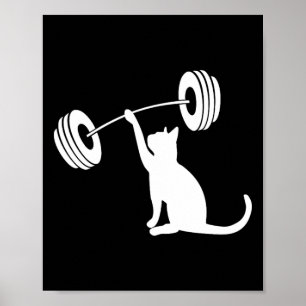 Grappige Fitness Gewicht Kracht Gym Kat Tillen Voo Poster