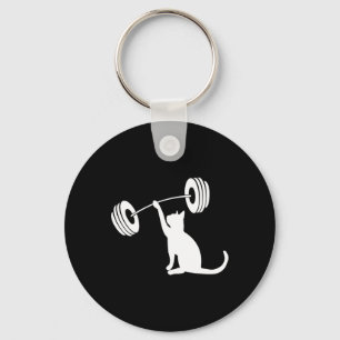 Grappige Fitness Gewicht Kracht Gym Kat Tillen Voo Sleutelhanger