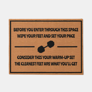 Grappige Fitness Gym Bro Humor Minimalistische Rus Deurmat