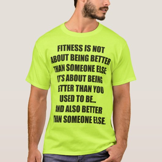 Grappige Fitness Gym Motivatie T-shirt (Voorkant)
