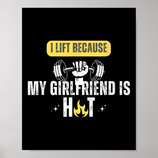 Grappige Fitness Gym Rat Ik Til Omdat Mijn Vriendi Poster (Voorkant)