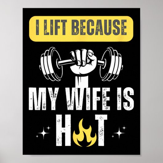 Grappige Fitness Gym Rat Ik Til Omdat Mijn Vrouw G Poster (Voorkant)