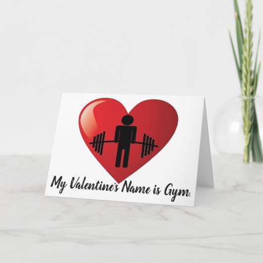Grappige Fitness Gym Valentijn Feestdagen Kaart (Voorkant)