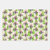 Grappige Fitness Kerst Liftmas Barbell Santa Inpakpapier Vel (Voorkant)