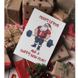 Grappige Fitness Kerst Liftmas Barbell Santa Pun Bedankkaart<br><div class="desc">Vrolijke Liftmas en een Gelukkige Nieuwe Achterzijde - dit feestelijke de Kerstkaartje van het gymthema is een grappige groet van de geschiktheidsKerstmis en het perfecte gift voor de trainer of gympartner in uw leven. Deze kaart is voorzien van een super sterke en fit Sinterklaas tillen van een barbell, volledig gezwollen....</div>