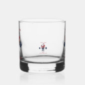 Grappige Fitness Kerst Liftmas Barbell Santa Pun Whisky Glas (Links)
