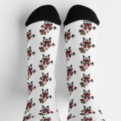 Grappige Fitness Kerst Liftmas Barbell Santa Sokken (Top)