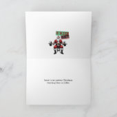 Grappige Fitness Kerstmis Bicep Curls Barbell Sant Bedankkaart (Binnen)