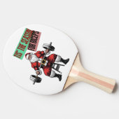 Grappige Fitness Kerstmis Bicep Curls Barbell Sant Tafeltennisbatje (Zijkant)