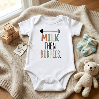 Grappige Fitness Melk Dan Burpees Workout Romper