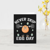 Grappige Fitness Paaszondag Skip Egg Day Gym Kaart (Gele Bloem)