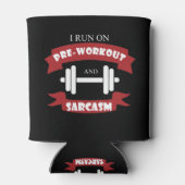 Grappige Fitness Supplement Sarcasme Gym Quote Blikjeskoeler (Achterkant)