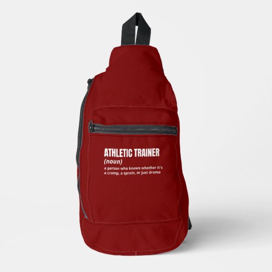 Grappige fitness trainer definitie sling bag (Voorkant)