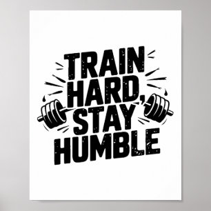 Grappige fitness training sport bodybuilding sport poster