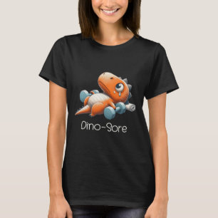 Grappige fitness workout dinosaurus gewichtheffen  t-shirt
