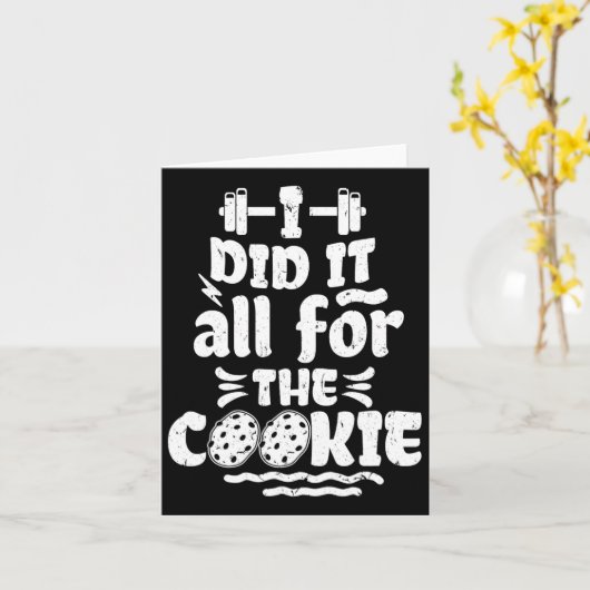 Grappige Fitness Workout Gym Gewichtheffen Bodybui Kaart (Gele Bloem)