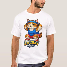 Grappige Fitnesskat Illustratie – Gym Meme T-shirt