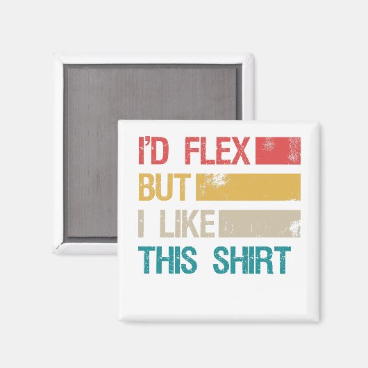 Grappige fitnessoefening in de sportschool Ik zou  Magneet (Voorkant / Achterkant)