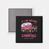 Grappige Flamingo Als Ik Dronken Ben Zijn Het Mijn Magneet (Voorkant / Achterkant)